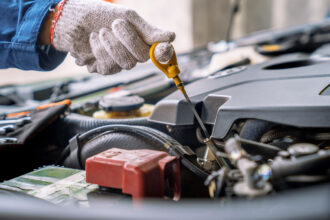 Checking vehicle tire tread depth for maintenance